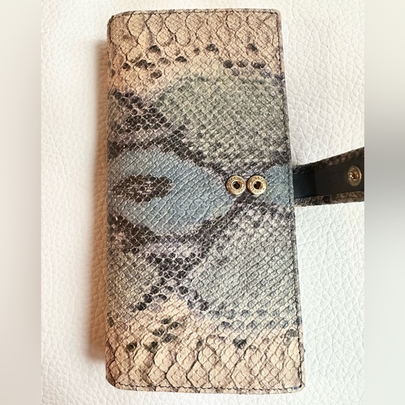 LODIS Leather Clutch Wallet NEW, Snakeskin Embossed Leather - Picture 6 of 12